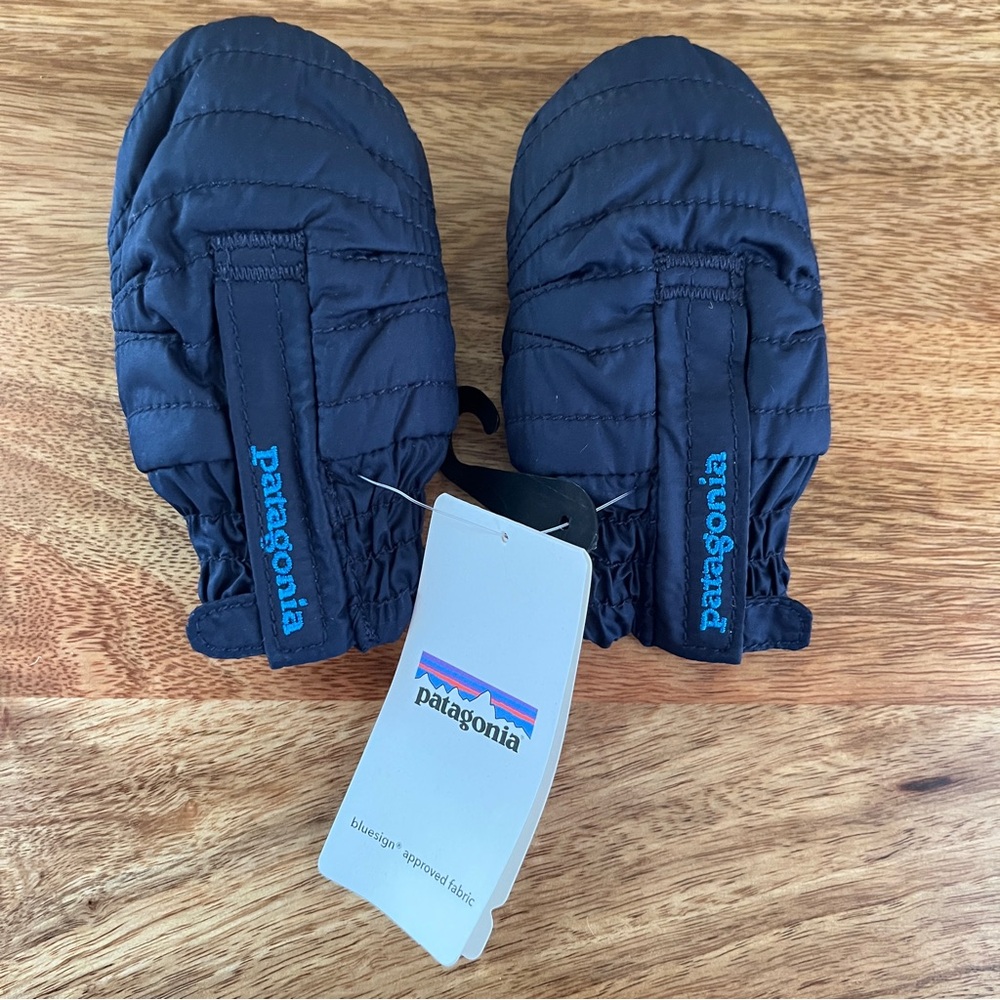 Patagonia Baby Puff Mitts Mittens 3-6 Months New NWT Navy Blue Winter Outdoors - Picture 9 of 10